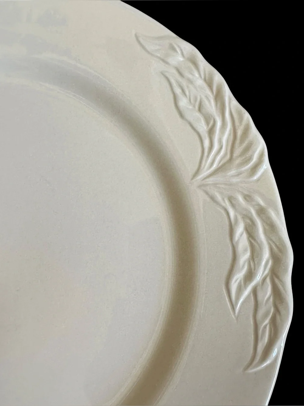 Set of 4 Villeroy & Boch FOGLIA Vitro Porcelain White Dinner Plates 10 3/8